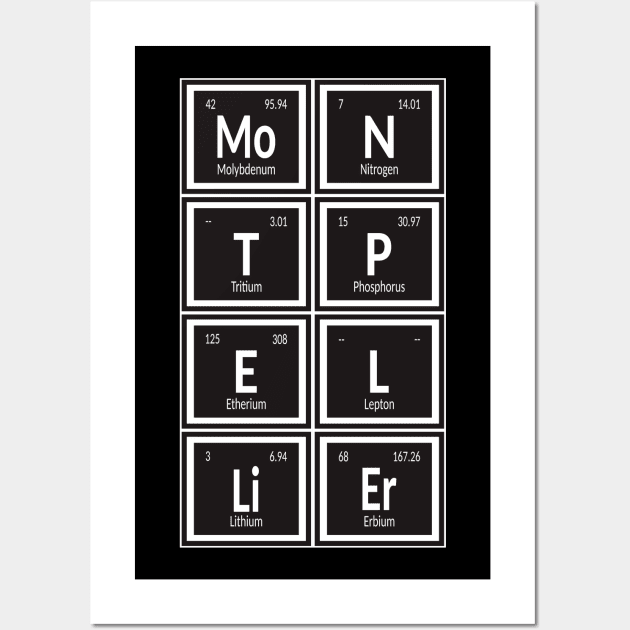 Montpellier City | Periodic Table of Elements Wall Art by Maozva-DSGN